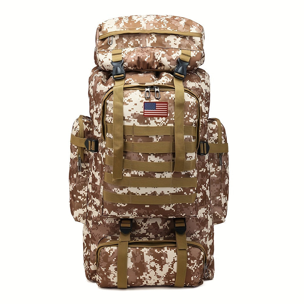 Mochila Tática Impermeável 80L para Acampamento