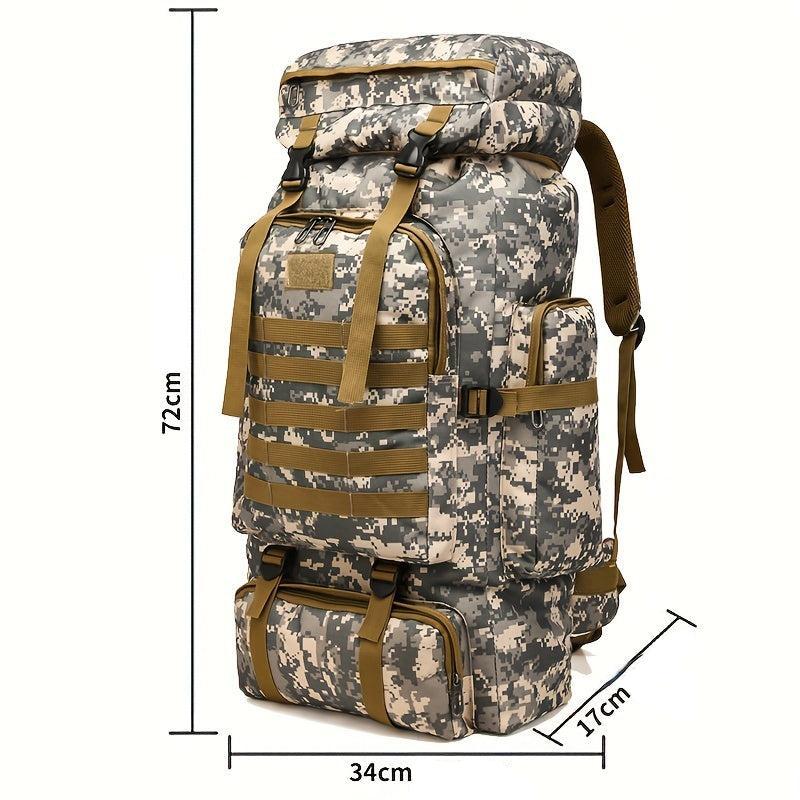 Mochila Tática Impermeável 80L para Acampamento