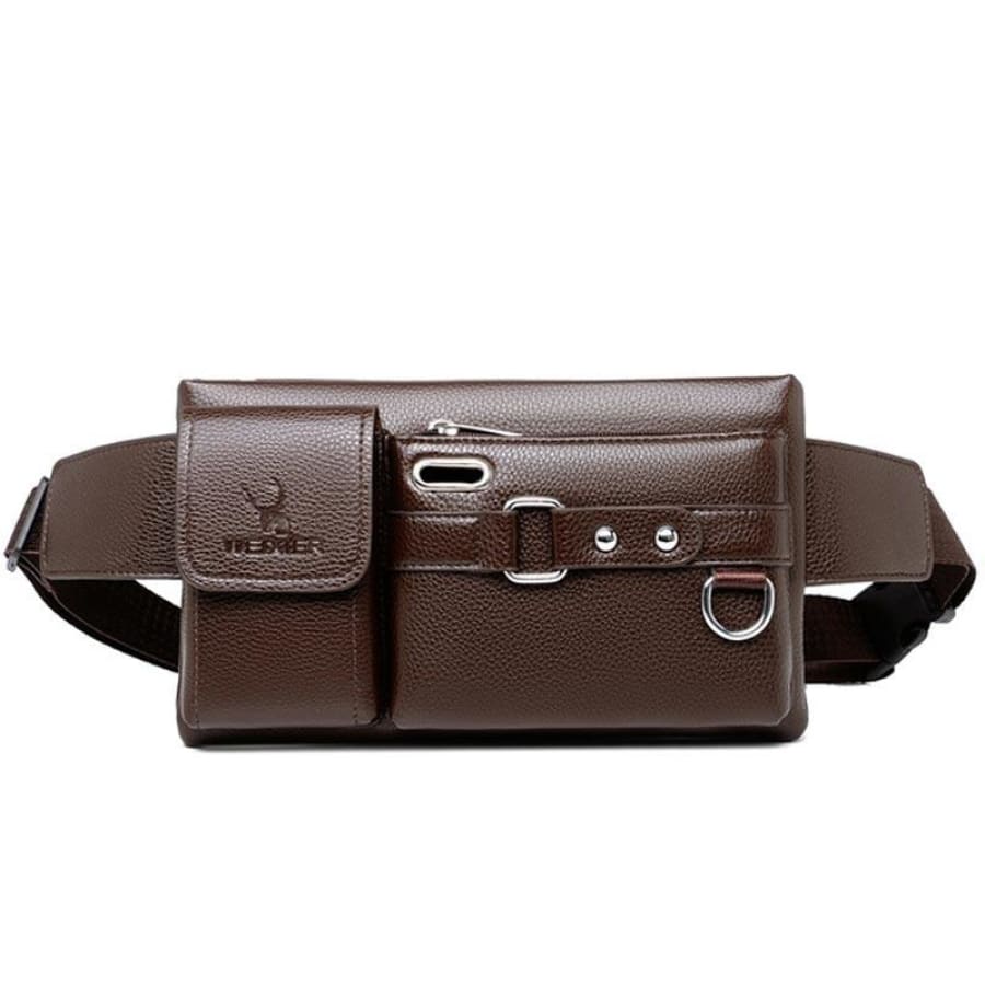 Bag Masculina Transversal de Couro Legítimo