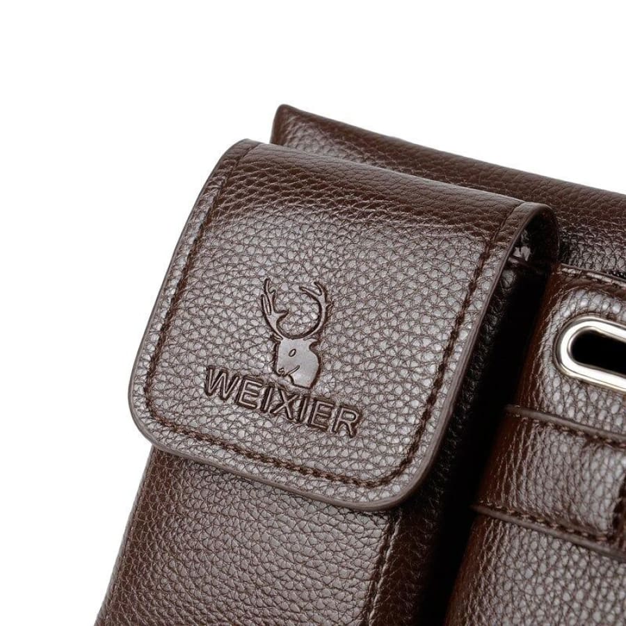 Bag Masculina Transversal de Couro Legítimo