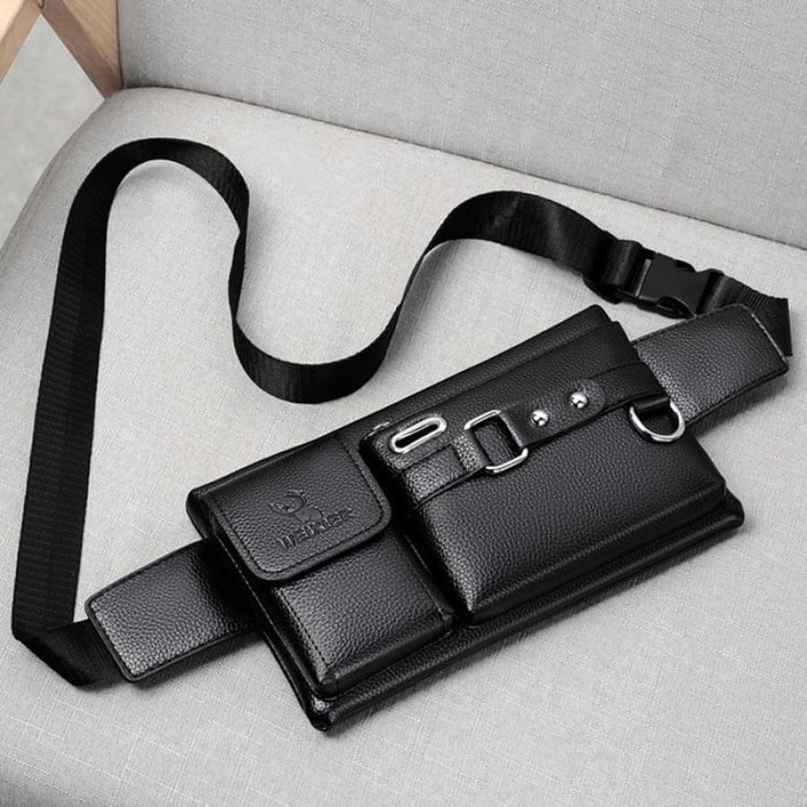 Bag Masculina Transversal de Couro Legítimo