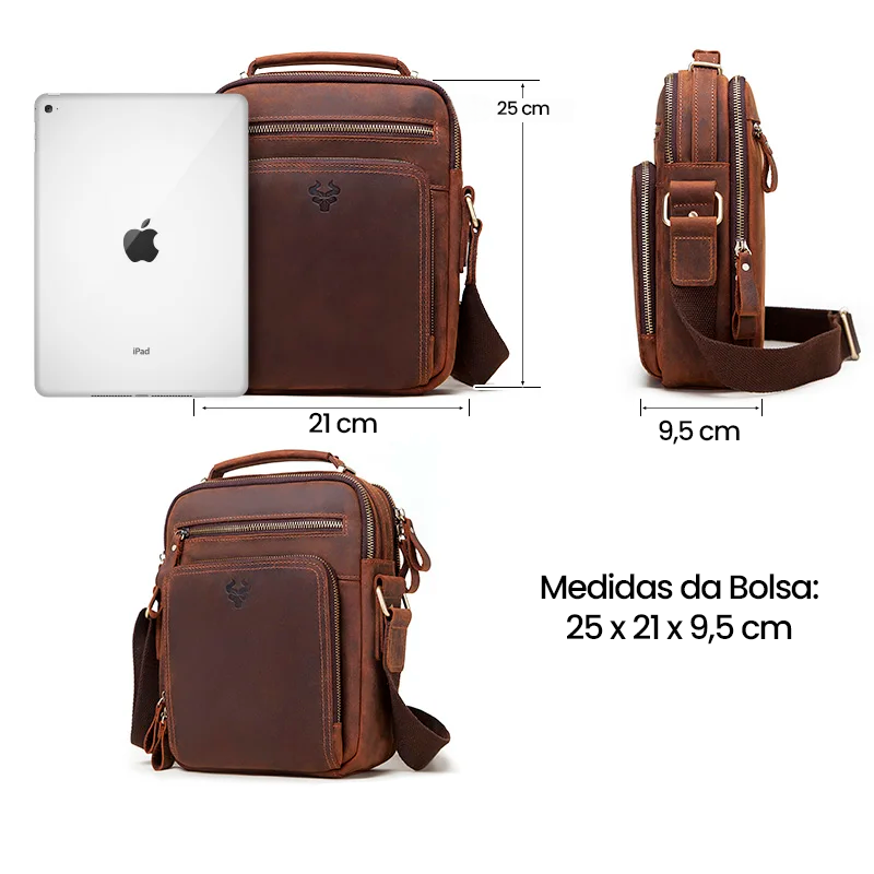 Mochila Masculina de Couro - Hawk