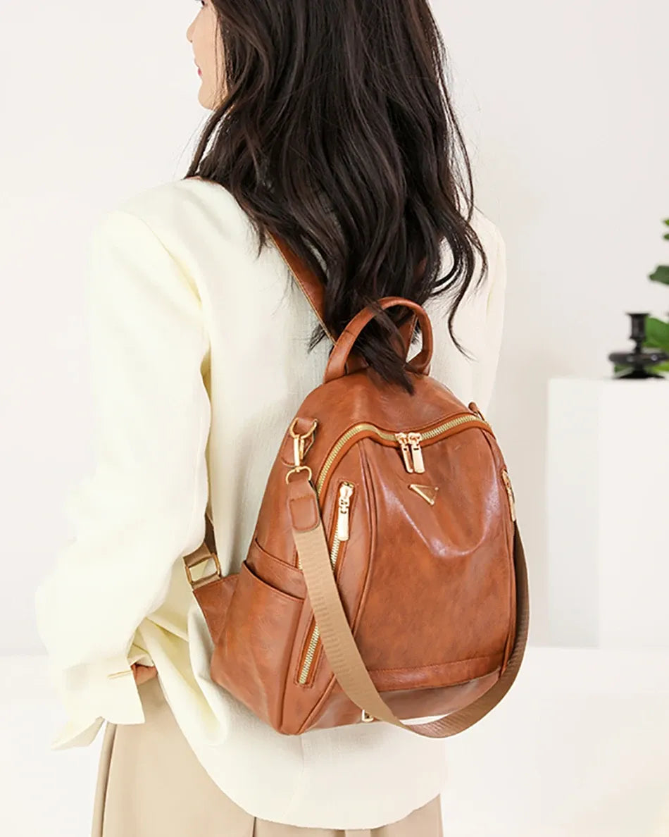 Mochila Feminina de Couro Legítimo Serenity