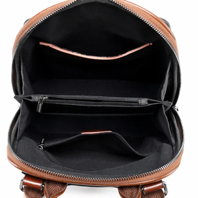 Mochila Feminina de Couro Legítimo Olivia