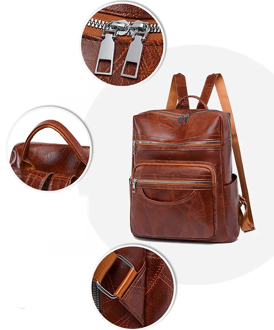 Mochila Feminina de Couro Legítimo Grace