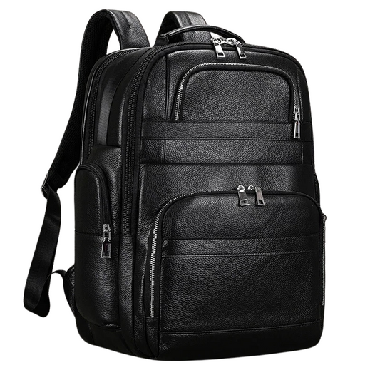 Mochila de Couro Legitimo Notebook 17'' pol com USB