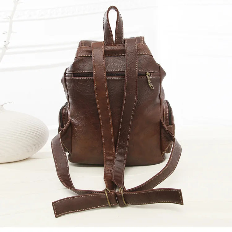 Mochila Feminina De Couro Life