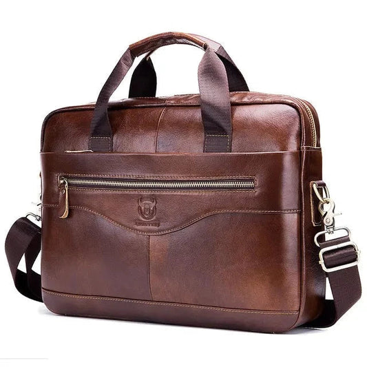 Mochila Masculina de Couro Legítimo - Cargo
