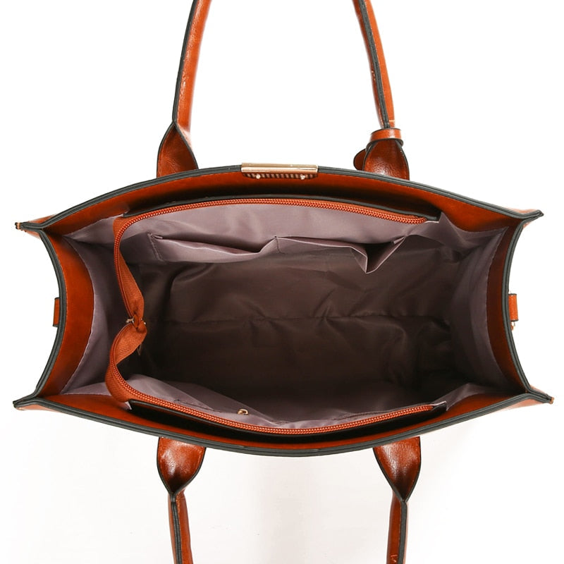 Bolsa Feminina de Couro + 2 Carteira Premium Bags 7
