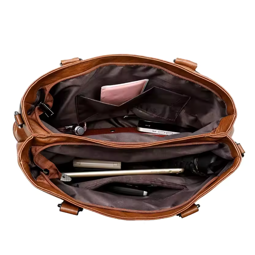 Bolsa Feminina de Couro Genuíno - Belle 5