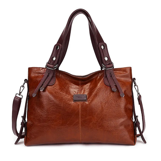 Bolsa Feminina de Couro Genuíno Vintage