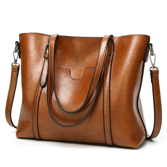 Bolsa Feminina de Ombro em Couro - Melviana