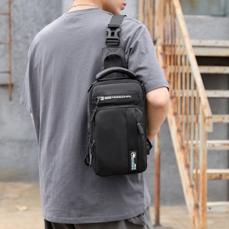 Mochila Transversal Masculina Impermeável