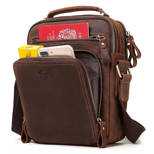 Mochila Masculina de Couro - Hawk