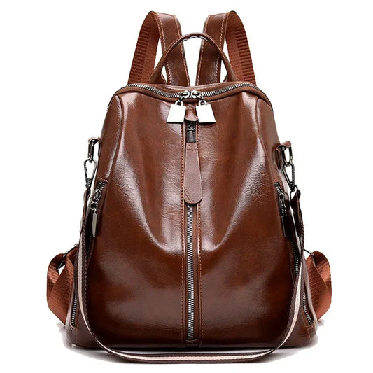 Mochila Feminina de Couro Legítimo Jade
