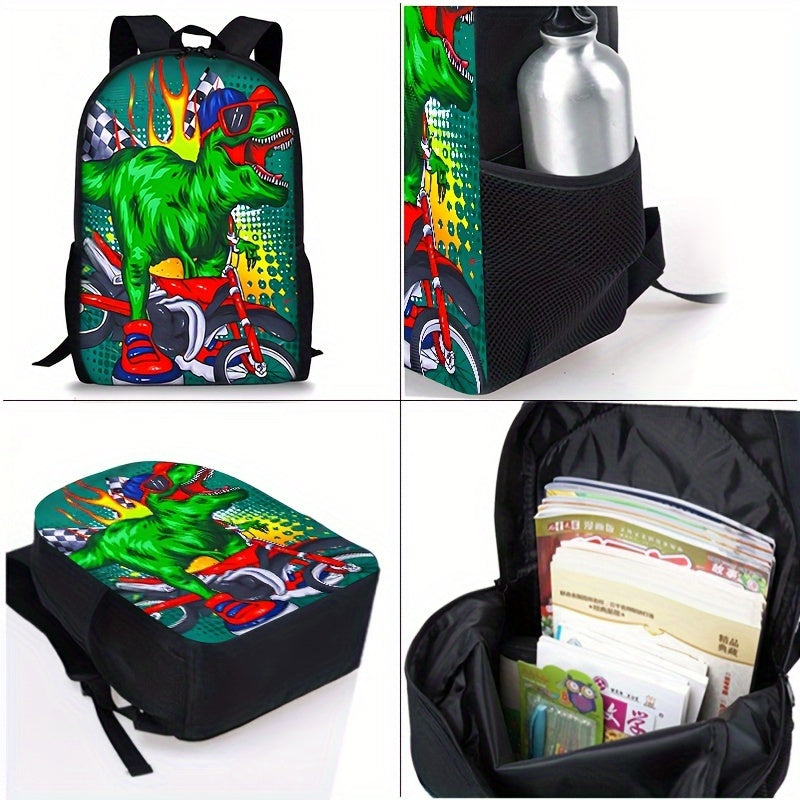 Kit Escolar Estampa Dinossauro - Mochila, Lancheira e Estojo 2