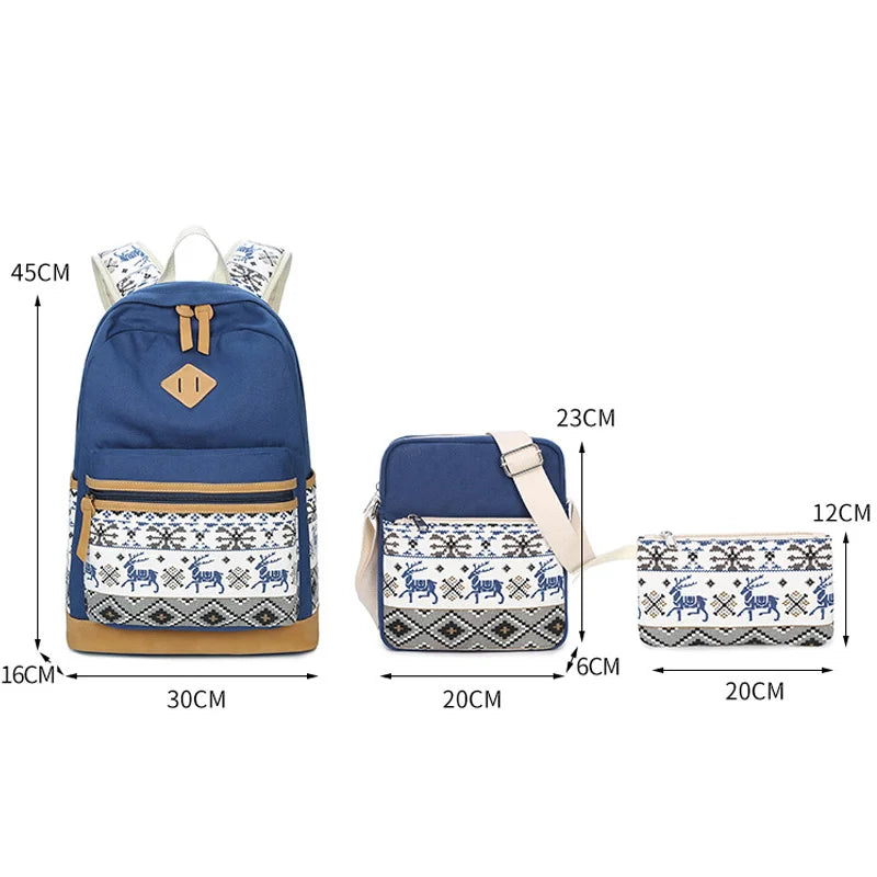 Kit Escolar Hippie - Mochila, Lancheira e Estojo 11
