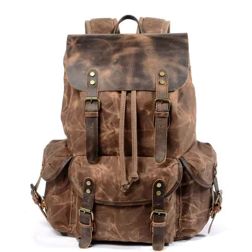 Mochila Masculina de Lona Vintage Style