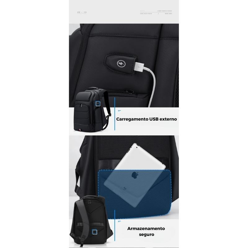 Mochila para Notebook Masculina Antifurto
