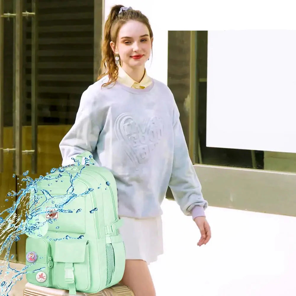 Mochila Escolar Feminina Anti-Furto com Chaveiro 2