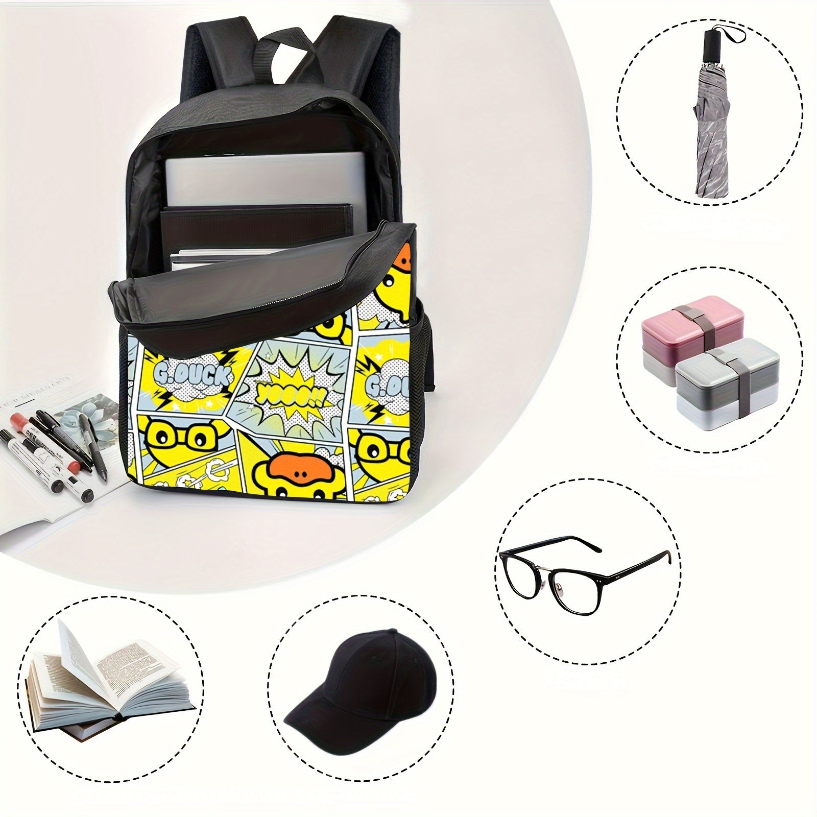 Mochila Escolar Infantil Desenho Patinho 3