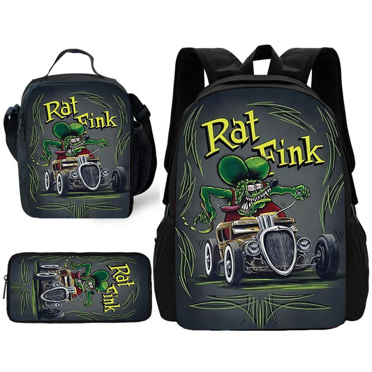 Mochila Escolar Infantil Masculina Rat Fink