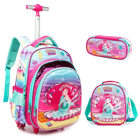 Mochila Escolar Infantil de Rodinhas Desenho
