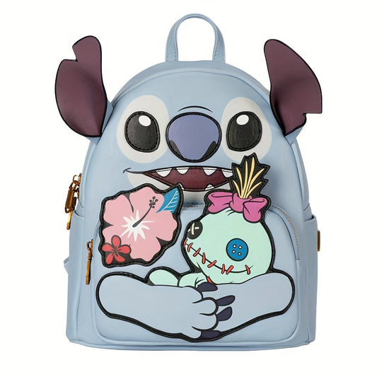 Mochila Escolar Stitch de Couro