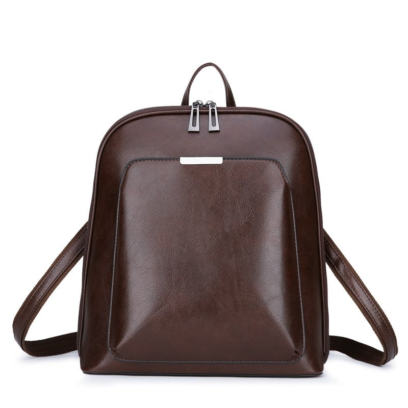 Mochila Feminina de Couro Vintage Luxo