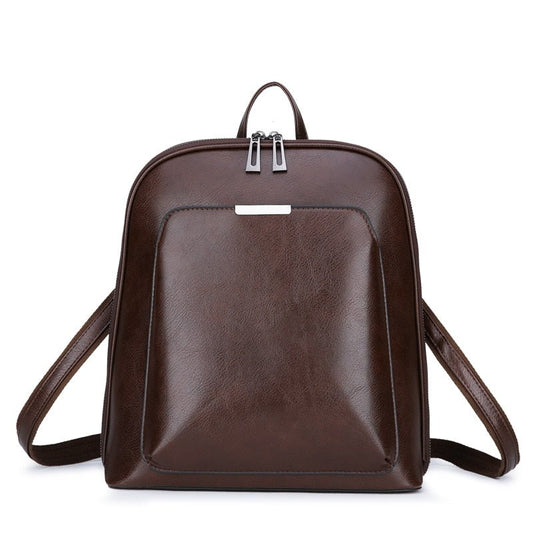 Mochila Feminina de Couro Vintage Luxo