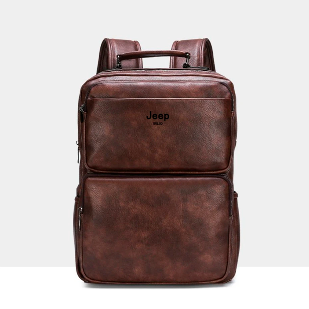 Mochila Masculina de Couro Jeep Premium 3