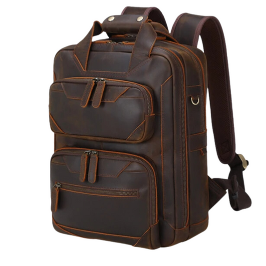Mochila Masculina de Couro Notebook 16