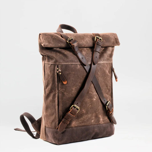 Mochila Masculina de Lona Rústica