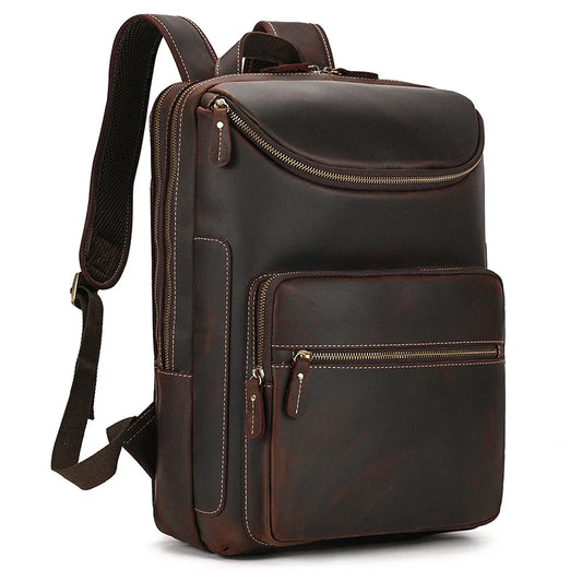 Mochila Masculina de Couro Notebook 15.6 Bear
