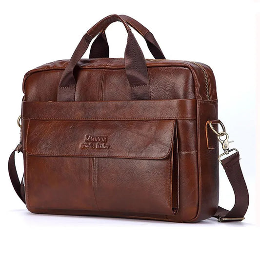 Bolsa Masculina de Couro Genuíno Outlander