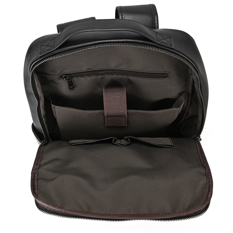 Mochila de Couro Genuíno Notebook 15"
