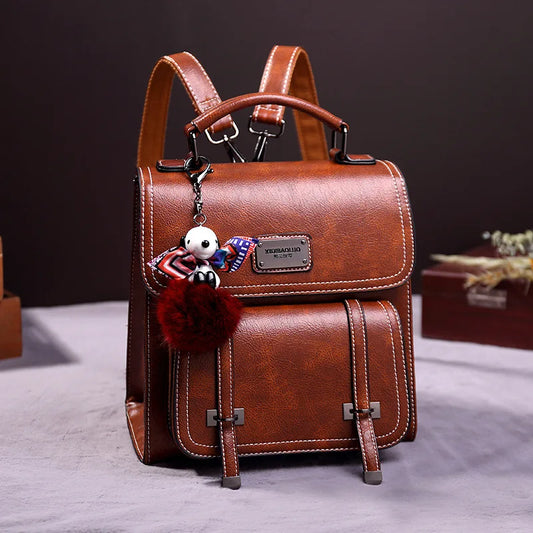 Mochila Feminina de Couro Legítimo Louise