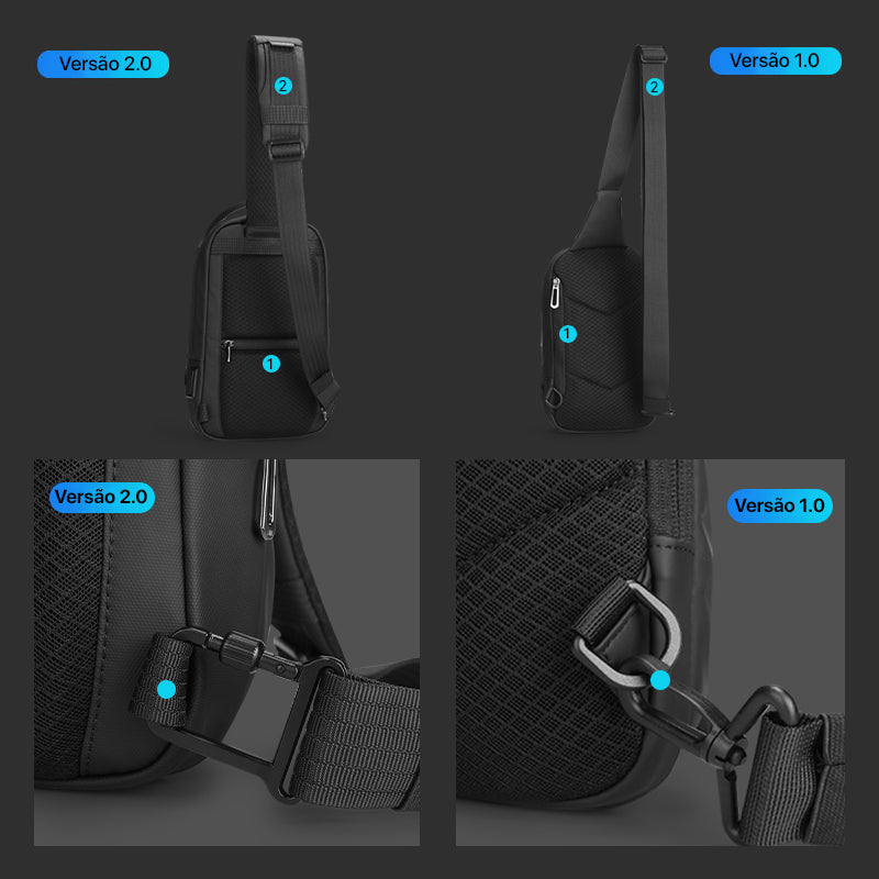 Shoulder Bag Masculina Antifurto À Prova D'água 6