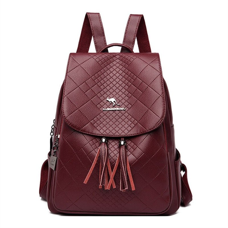 Mochila Feminina de Couro Dina