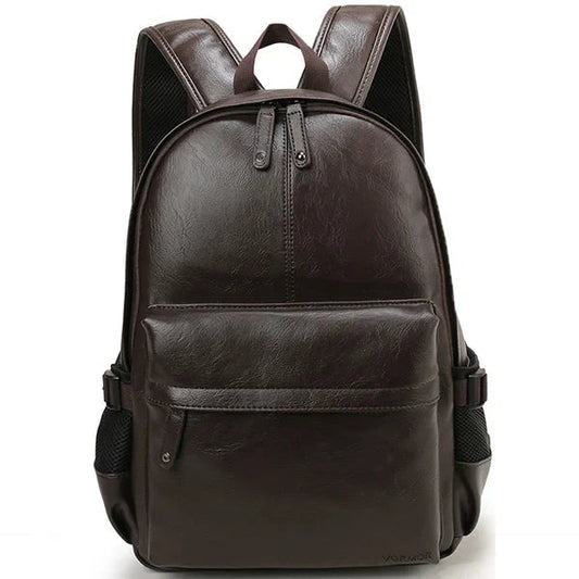 Mochila de Couro Compacta