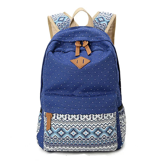 Mochila Escolar Feminina Modelo Hippie