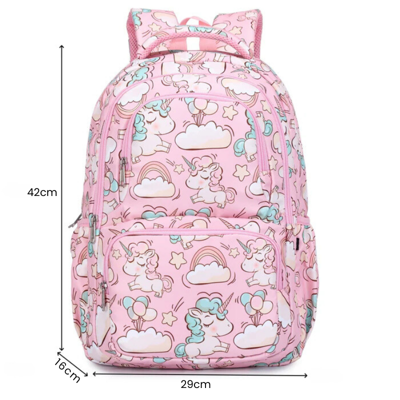 Mochila Escolar Feminina - Unicornio Rosa
