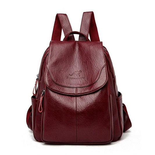 Mochila Feminina de Couro Vintage Luna