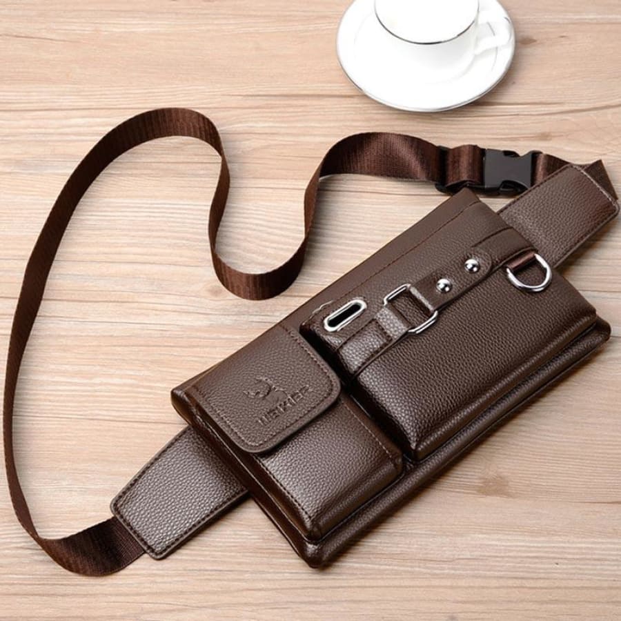Bag Masculina Transversal de Couro Legítimo