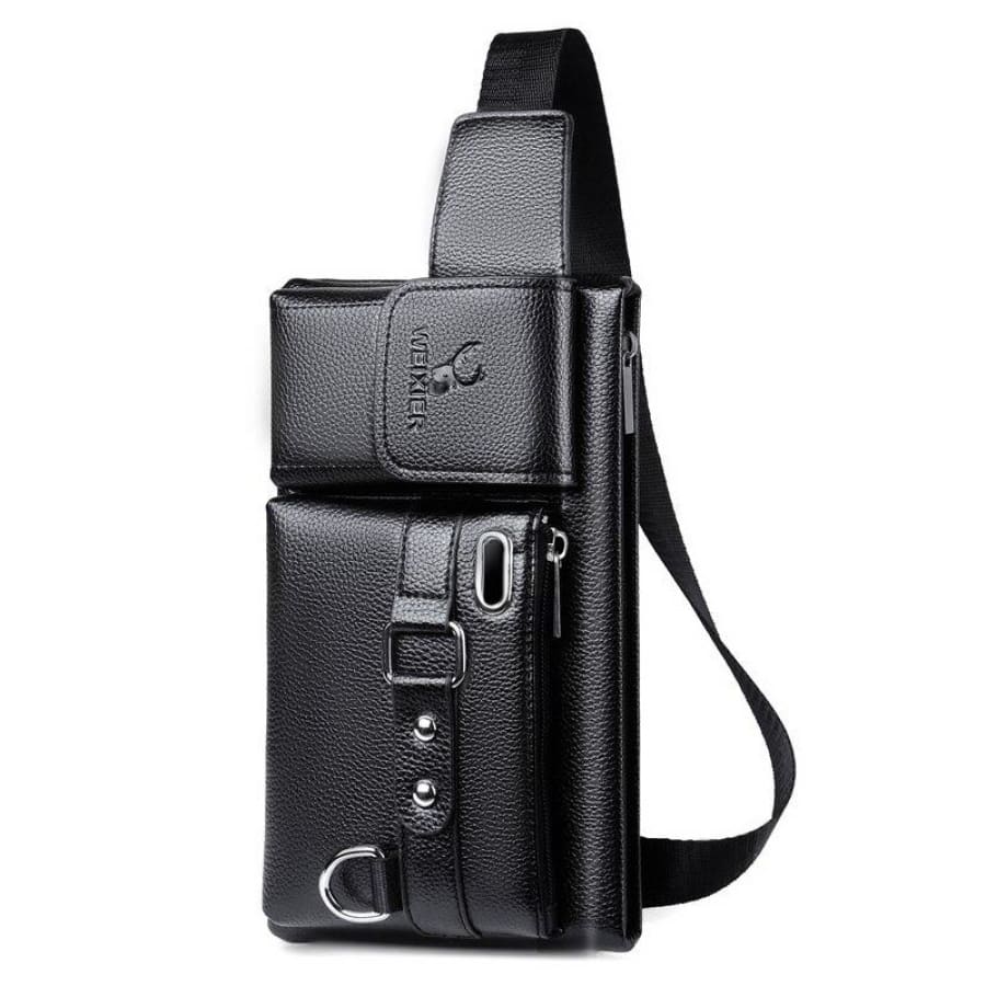 Bag Masculina Transversal de Couro Legítimo
