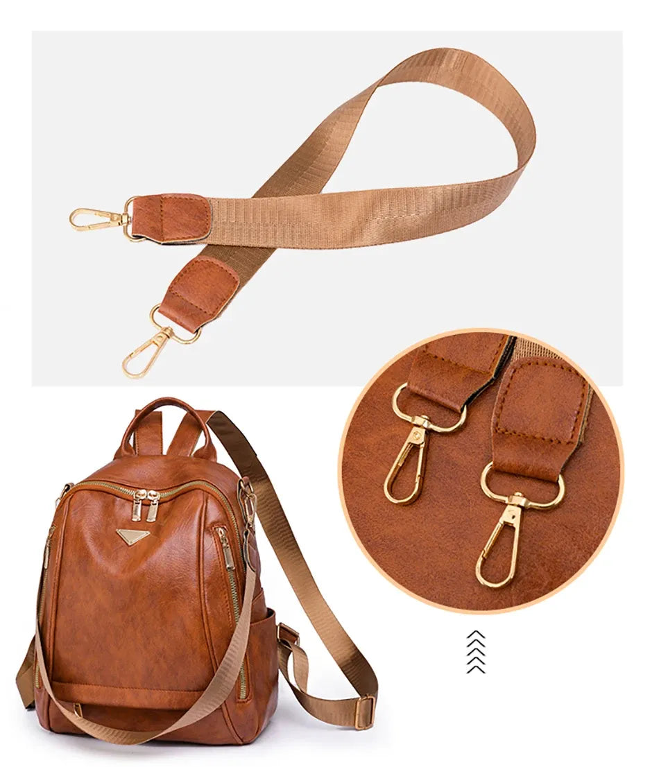 Mochila Feminina de Couro Legítimo Serenity